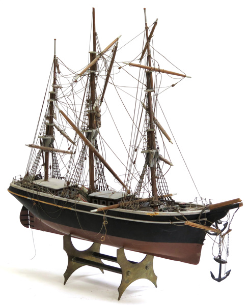 Skeppsmodell, delvis bemålat trä, 3-mastat segelfartyg, "Dorade",_10365a_lg.jpeg