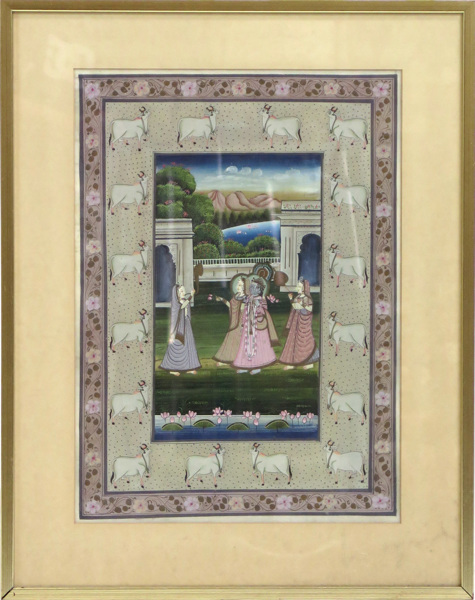 Okänd indisk konstnär, 1900-tal, gouache på siden, religiös scen,_10371a_lg.jpeg