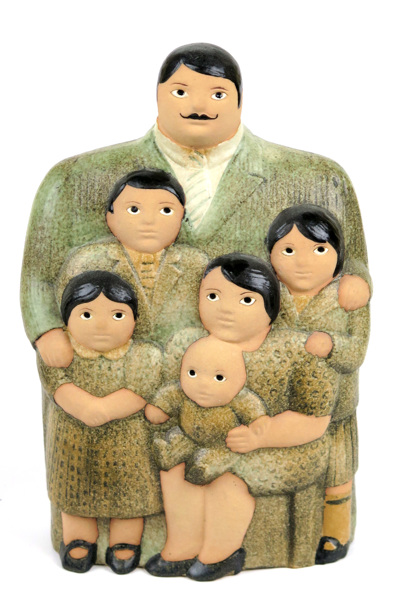 Larson, Lisa för K-studion, Gustavsberg, figurin, delvis glaserat stengods, "Familjen", _11027a_lg.jpeg