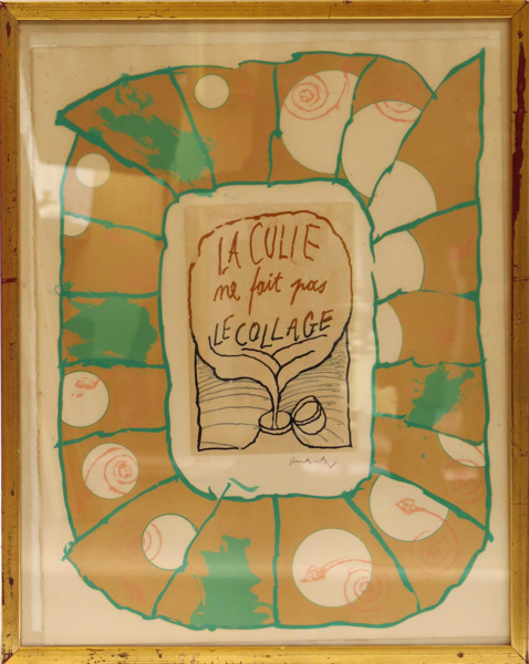 Alechinsky, Pierre, akvatint och litografi, "La colle ne fait pas le collage", utförd 1975,_11041a_8d9479469947948_lg.jpeg