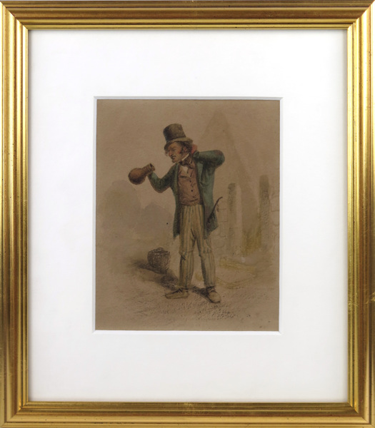 Okänd konstnär, 1800-talets mitt, akvarell, man med tomt ölkrus, _11334a_lg.jpeg