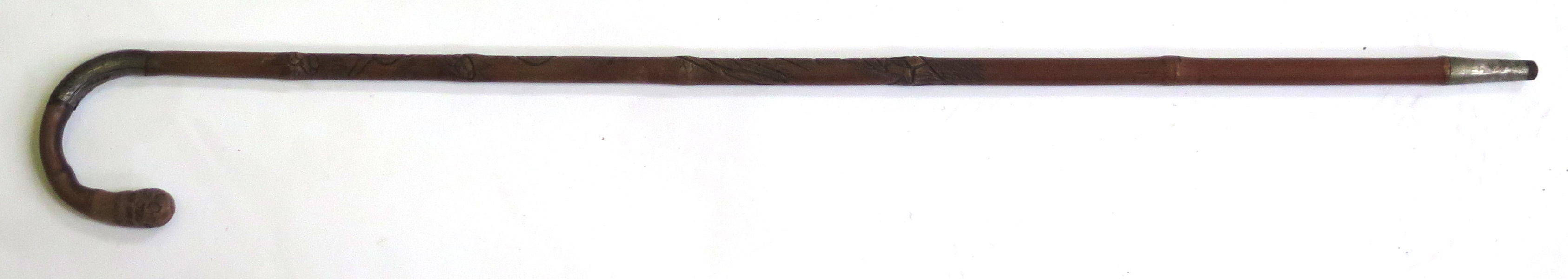 Käpp, bambu med silver(?)montage, antagligen Kina, sekelskiftet 1900,_11378a_8d94b5ac0be07bf_lg.jpeg
