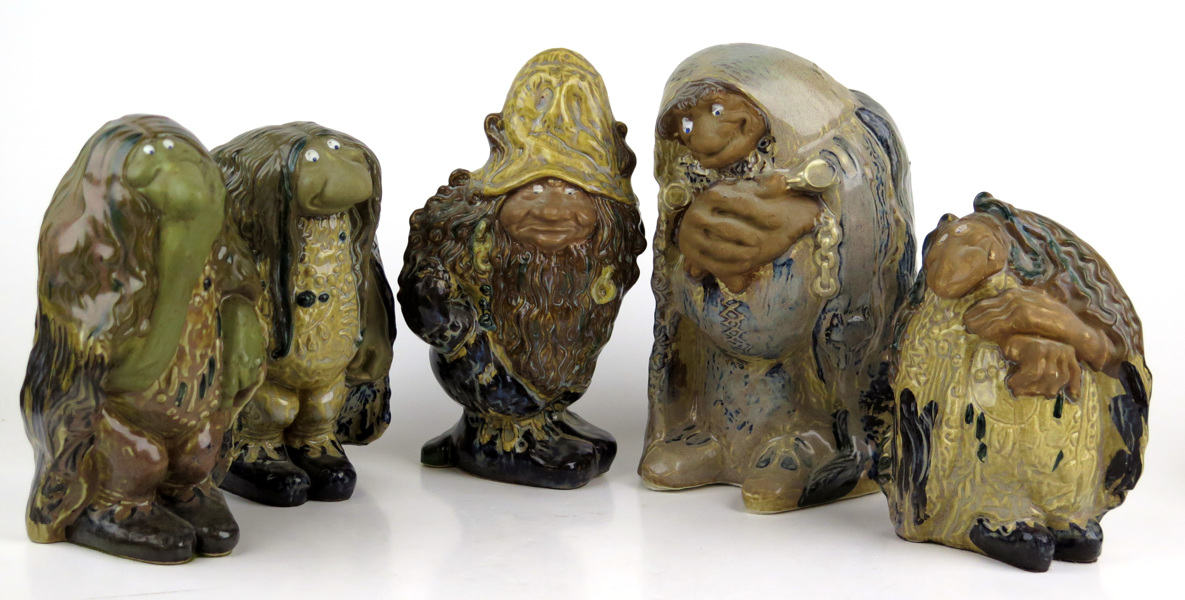 Bauer, John för Rosa Ljung, efter honom, figuriner, 5 st, glaserat stengods,_11600a_lg.jpeg