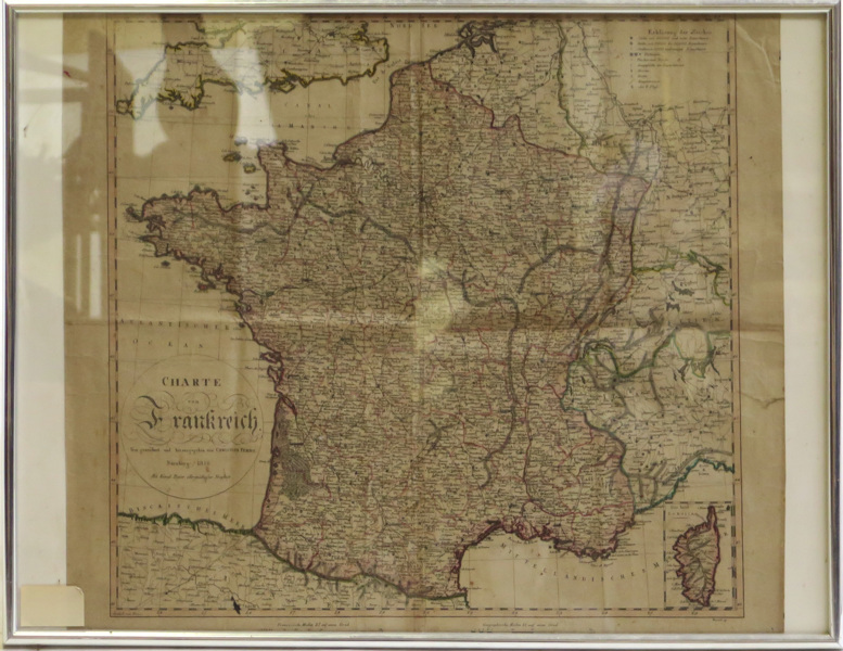 Fembo, Christph, karta, kopparstucken och delvis handkolorerad, "Charte von Frankreich",_11685a_8d94d301b29406a_lg.jpeg