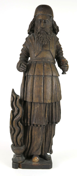 Skulptur, skuren ek, 1700-tal (?), stående man (Överstepräst?),_11713a_8d94d37d0a4e73b_lg.jpeg