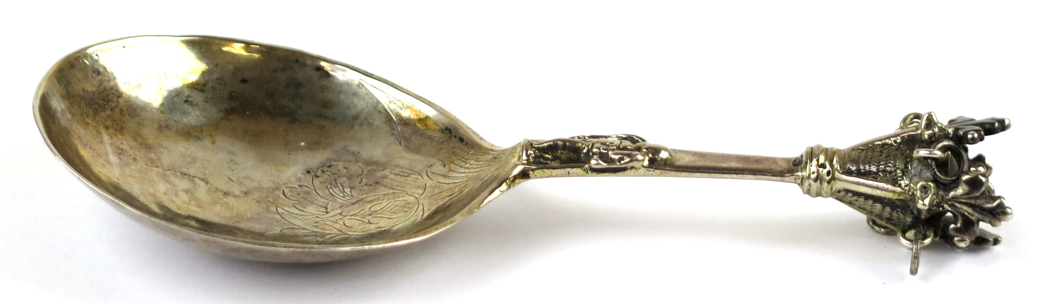 Supsked, så kallad skrammelsked, silver, barock, sekelskiftet 1700, kronformad knopp med ringformade hängen, _11889a_8d960ba34cc65e6_lg.jpeg