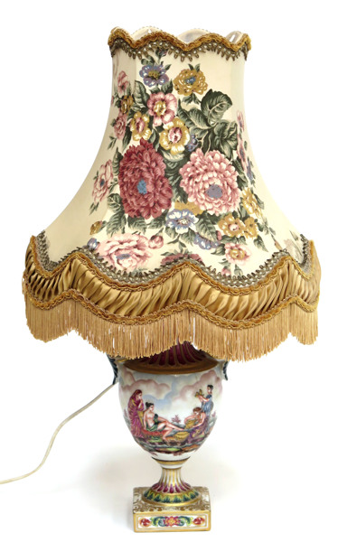 Bordslampa, porslin, Capo-di-Monte, Neapel, 1900-talets mitt, _1209a_8d82e65d8bea633_lg.jpeg