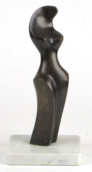 Wysocki, Stanislaw (Stan Wys), skulptur, patinerad brons på marmorsockel, stående kvinnogestalt, _12339a_8d967a784211111_lg.jpeg
