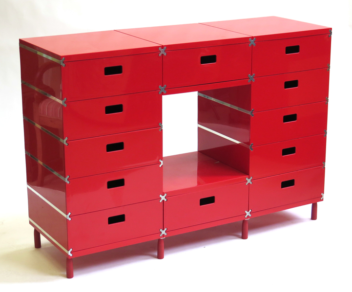 Aisslinger, Werner för Magis, Italien, förvaringsmöbel, röd plast och metall, 12 lådor, "plus unit",_12501a_8d968743d66a052_lg.jpeg
