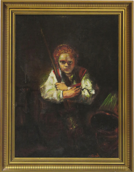 Qvarsebo, Mikael efter Rembrandt Harmenszoon Van Rijn, olja, "Kökspigan",_13271a_lg.jpeg