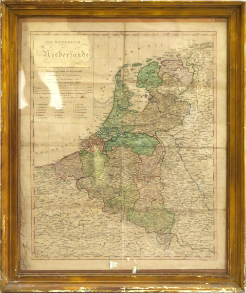 Fembo, Christph, karta, kopparstucken och delvis handkolorerad, "Niederlande", Nürnberg 1816,_13344a_lg.jpeg