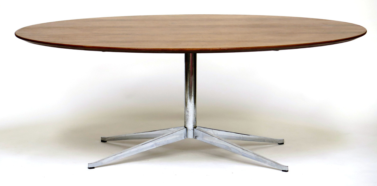 Knoll, Florence för Knoll International, matbord, palisander på kromat underrede, "Oval 96", modellnummer 2481, design 1961, _1335a_8d82f12bae49e45_lg.jpeg