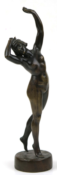 Okänd konstnär, skulptur, patinerad brons, stående akt, _13618a_8d9930847b34bd7_lg.jpeg