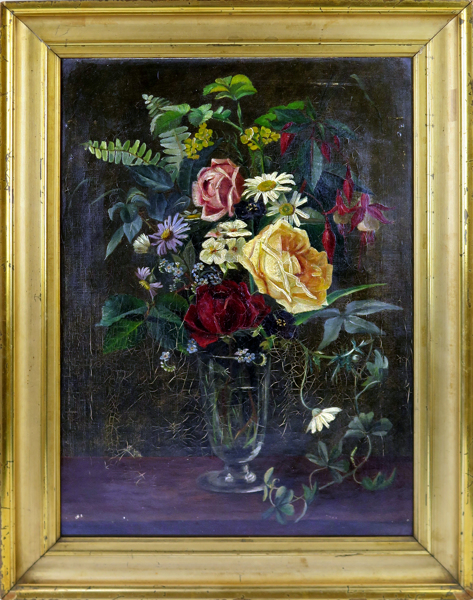 Jensen, Johan Lauritz (I L Jensen) hans efterföljd, 1800-talets mitt, stilleben med blommor på stenskiva, _13648a_lg.jpeg