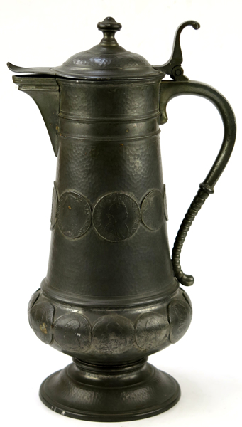 Kanna med lock, tenn, J P Kayser und Sohn, Krefeld (Kayserzinn), 1800-talets slut,_13649a_lg.jpeg