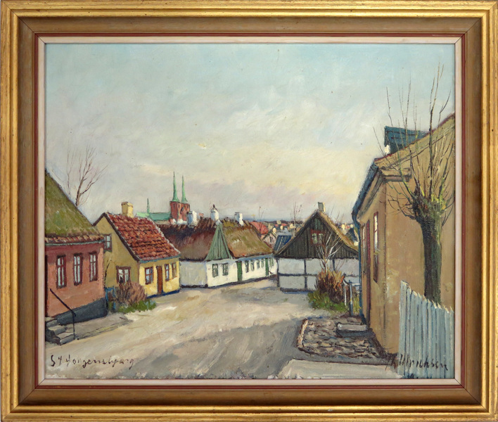 Ulrichsen, Theodor, olja, utsikt över Roskilde från Sankt Jørgensbjerg, _14879a_8d9b043e371a620_lg.jpeg
