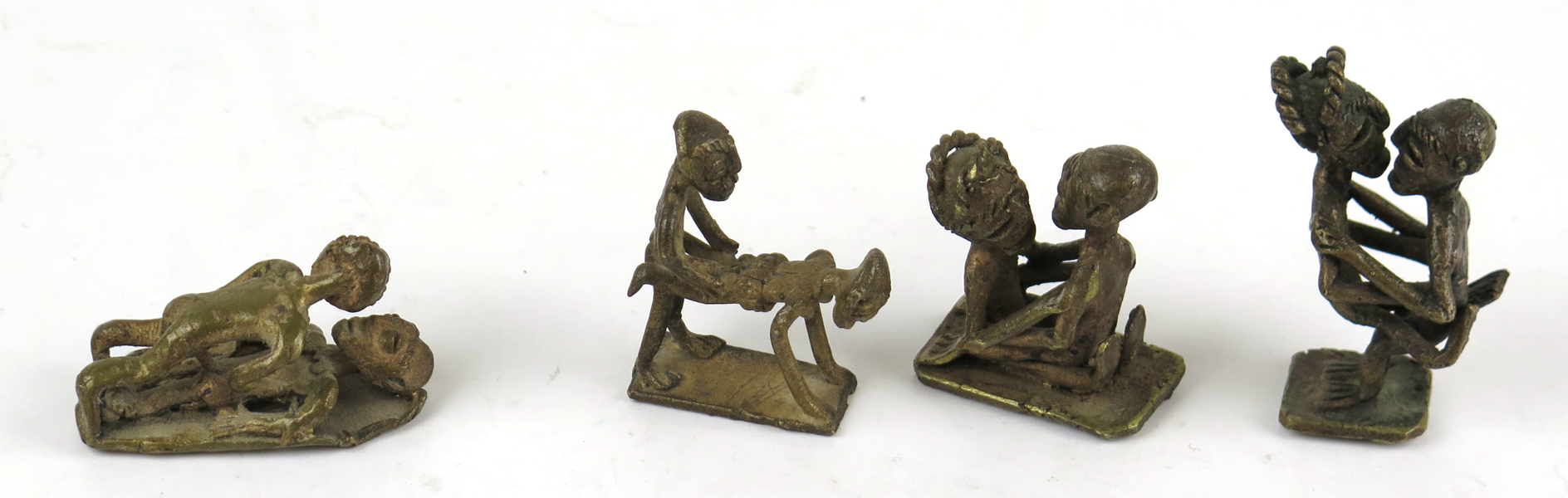 Skulpturer, 4 st, brons, cire-perdueteknik, Västafrika 1900-talets 2 hälft, _15473a_lg.jpeg