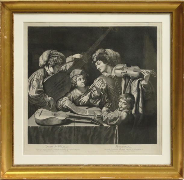 Picart, Etienne efter Domencio, Zampieri (Il Domenichino), kopparstick, sekelskiftet 1800, "Symphonia", _15856a_8d9d9b2b220e45c_lg.jpeg