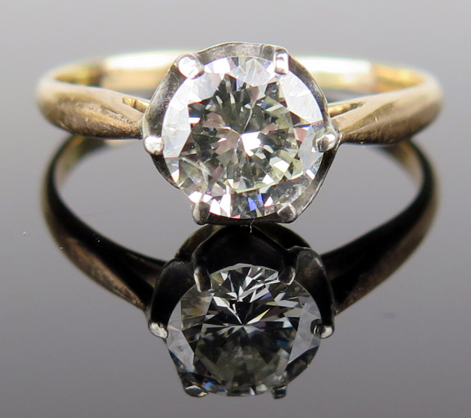 Ring, 14 karat rödguld med 1 briljantslipad diamant om cirka 1 carat, _15927a_8d9dcf7623019fd_lg.jpeg