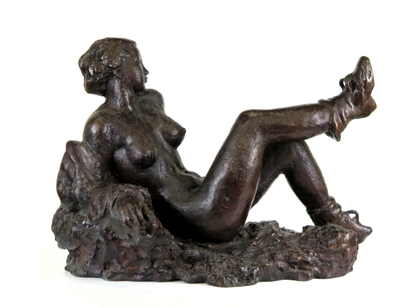 Henning, Gerhard, skulptur, brons, cire-perdueteknik, "Vilande flicka", _16449a_8d9e7fb7719e4ce_lg.jpeg