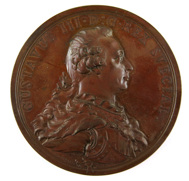 Medalj, brons, Gustav III:s död 1792, slagen 1792 i London, graverad av C H Küchler, _16492a_8d9eb32d620177c_lg.jpeg