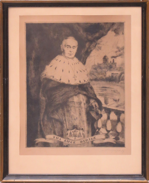 Okänd ungersk konstnär, etsning, porträtt av Primaten av Ungern, kardinal János Csernoch,_16567a_lg.jpeg