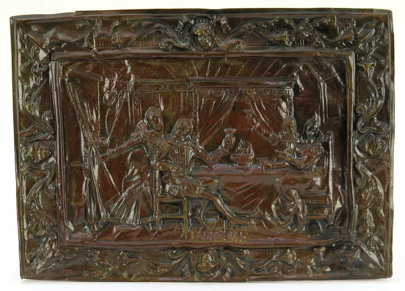 Okänd konstnär, 18-1900-tal, relief, lackerad koppar, "Le Festin", _16605a_8d9f072ce88fac7_lg.jpeg