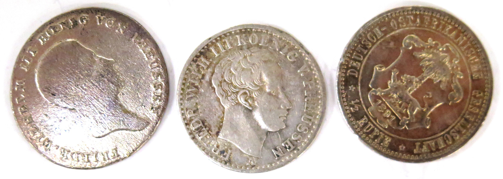 Silvermynt, 3 st, Tyskland 1800-tal, 2 st Preussen 1814 respektive 1823, _16628a_8d9f0a3bbc13277_lg.jpeg