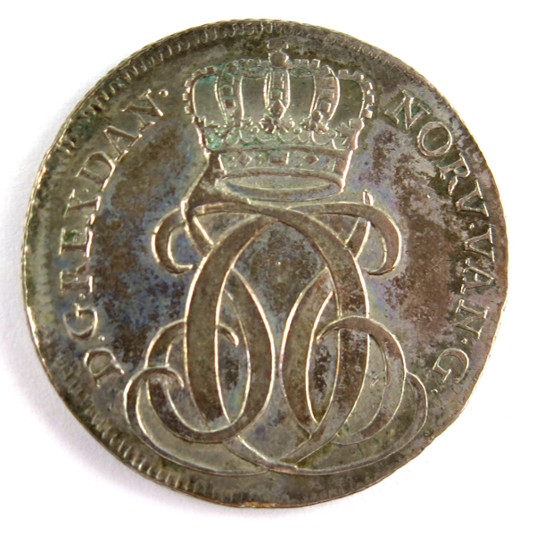 Silvermynt, 24 Skilling Danmark, Kristian VI 1734, _16639a_8d9f09c504a633b_lg.jpeg