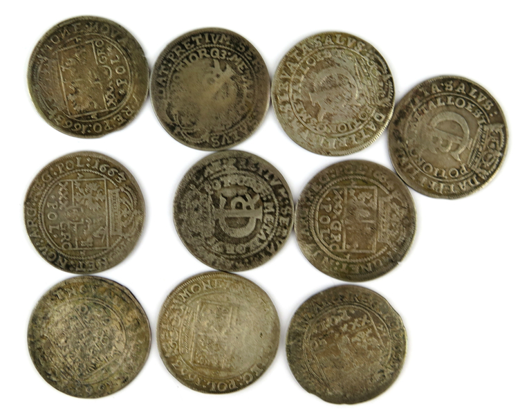 Parti silvermynt, Polen, Johan II Casimir Vasa, 10 st, _16655a_8d9f09f991e8d96_lg.jpeg
