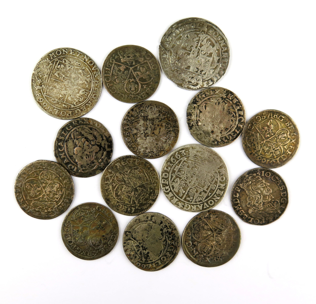 Parti silvermynt, 14 st, Polen, Johan II Casimir Vasa, _16660a_8d9f0a0a5d3bae3_lg.jpeg