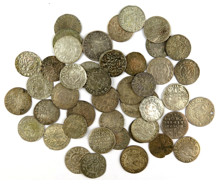 Parti silvermynt, cirka 40 st, Polen, Sigismund III Vasa, _16664a_8d9f0a0db2326a7_lg.jpeg