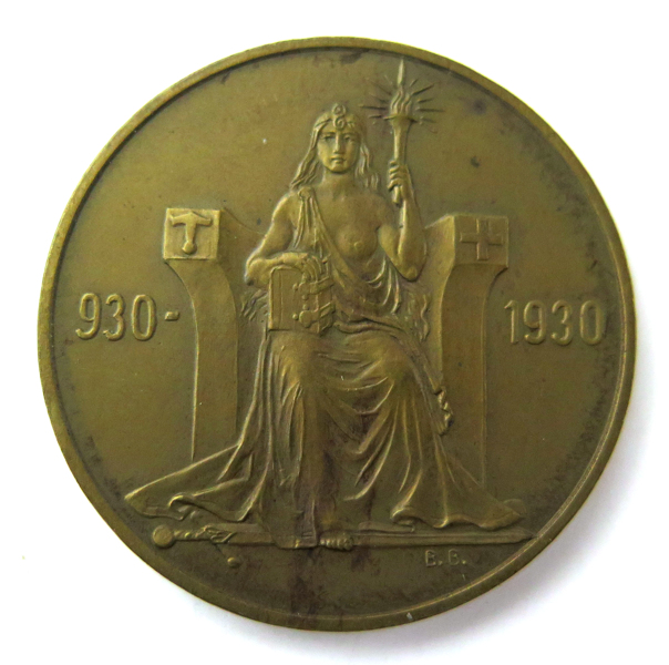 Mynt, brons, Island 1000 år 1930,  _16692a_8d9f13430ce99b5_lg.jpeg
