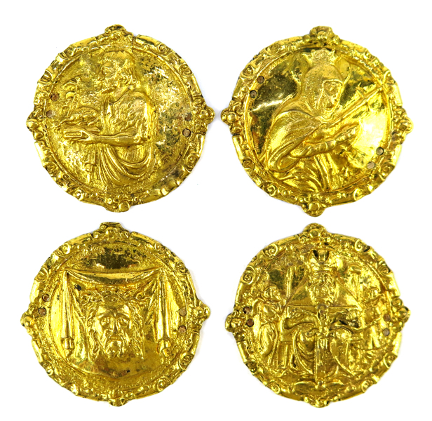 Medaljer, 4 st, brännförgylld brons,  antagligen Tyskland/Polen, 15-1600-tal; _16700a_8d9f136f56deb64_lg.jpeg
