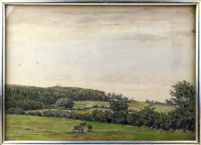 Schovelin, Axel Thorsen, tillskriven, akvarellerad tuschteckning, landskap med boskap, _16717a_lg.jpeg
