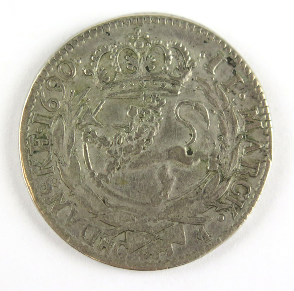 Silvermynt, 2 Marck Danske, Christian 5, Norge 1690, _16861a_8d9f55678d66a2a_lg.jpeg