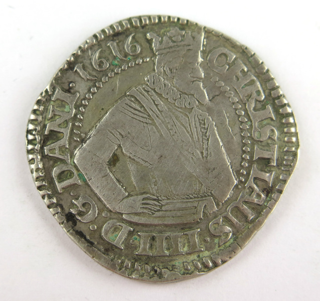 Silvermynt, 1 Marck Danske, Danmark Kristian IV 1616, _16873a_8d9f55854d9de60_lg.jpeg