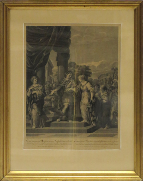 Strange, Sir Robert efter Cortona, Pietro da, kopparstick och etsning, Julius Caesar förskjuter Pompeia och äktar Calpurnia, cirka 1757, _16975a_lg.jpeg
