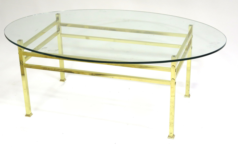Okänd designer, 1960-70-tal, soffbord, mässing med oval glasskiva, _17325a_lg.jpeg