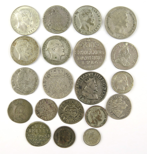 Silvermynt, Danmark, 14-1800-tal, bland annat Hvid Malmö, 6 skilling 1628, 32 Rigsbanksskilling 1843_17641a_8da0bf0fed8703c_lg.jpeg