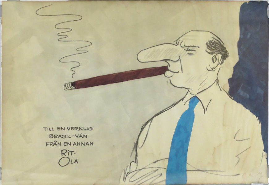 Rit-Ola (egentligen Jan-Erik Garland), blandteknik, självporträtt med cigarr, _17795a_lg.jpeg