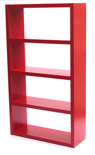 Bokhylla, rödlackerad trä- och spånskiva, Ikea  "Lack"_17802a_lg.jpeg