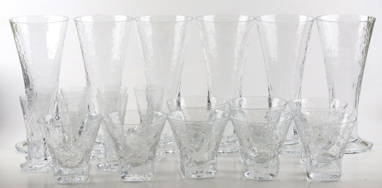 Krahner, Annette för Skruf/Royal Krona, glasservis, 21 delar, glas, "Järnet", _17950a_8da0dcd34482157_lg.jpeg