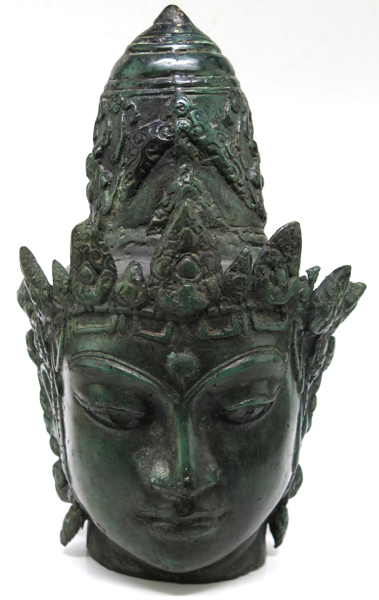 Skulptur, patinerad brons, Burma (?), 1900-tal, Buddhahuvud, _18148a_8da1bc805e21662_lg.jpeg
