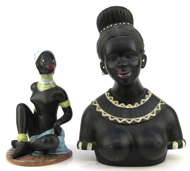 Figuriner, 2 st, glaserad keramik, afrikanska kvinnor, _18463a_8da22b2c39bf3cd_lg.jpeg