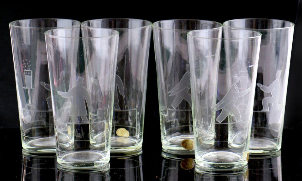 Okänd designer, grogglas, 6 st, graverat glas, 1900-talets 1 hälft, _20062a_lg.jpeg