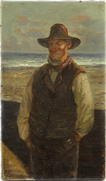 Okänd dansk konstnär, 1800-talets slut, Skagenfiskare på strand, _20643a_lg.jpeg