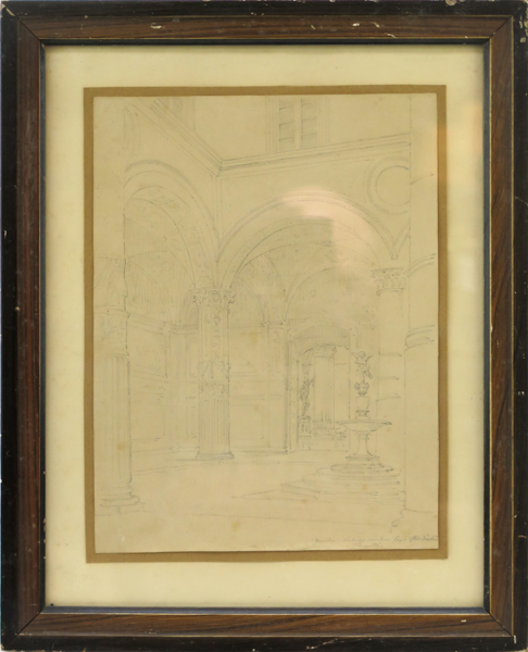 Stilling, Herman Conrad, blyerts, gården i Palazzo Vecchio, Florens, _20708a_lg.jpeg