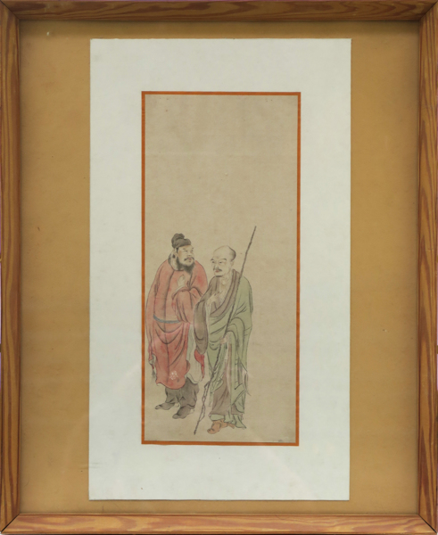 Okänd kinesisk konstnär, 1900-talets 1 hälft, akvarell, stående män, _20817a_lg.jpeg