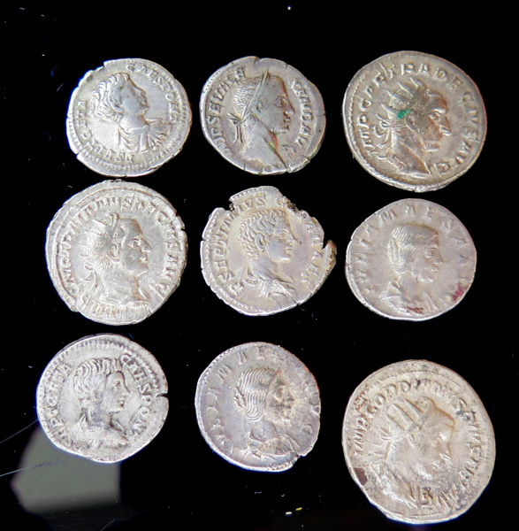 Silvermynt, 9 st, romersk kejsartid; Decius, Gordianus, Septimius, Hadrianus mm, _21140a_8da71462710c12d_lg.jpeg